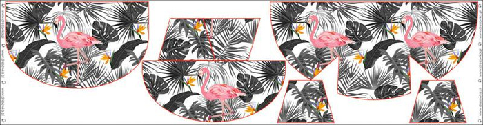 HÜFTTASCHE - FLAMINGOS MIT BLÄTTER 2.0 - klein