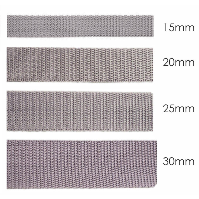 Webbing tape 30 mm - light grey