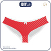 WOMEN'S PANTIES - WHITE DOTSIES / red - S