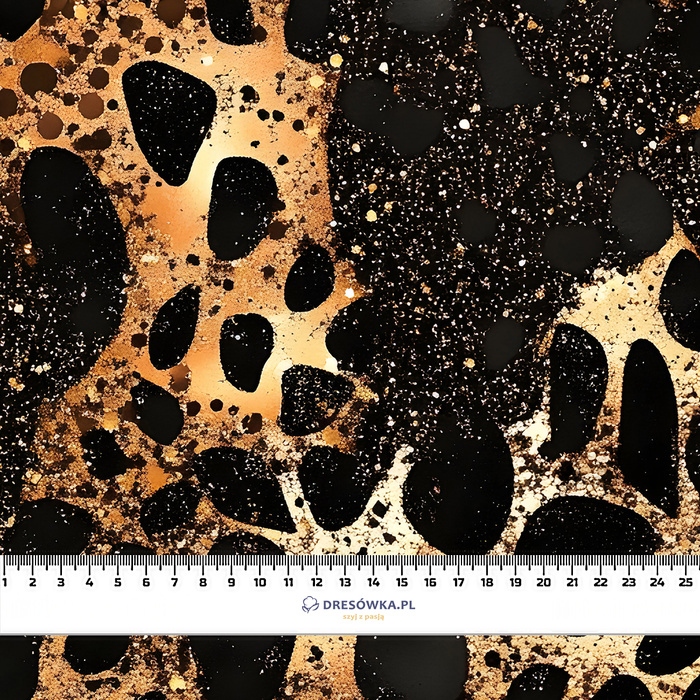 50CM Black & Gold Glamour wz.2- Upholstery velour