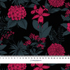 BLUMEN / viva magenta - Wintersweat angeraut mit Elastan ITY