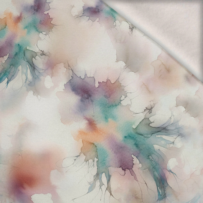 ALCOHOL INK WZ. 20 - teplákovina počesaná s elastanem ITY