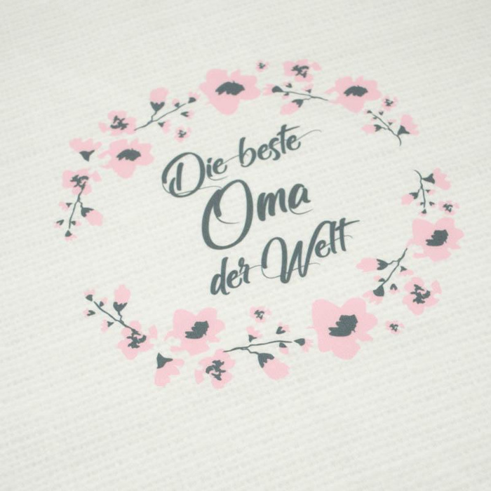 Die beste Oma der Welt/ canvas - Cotton woven fabric panel (50cmx75cm)