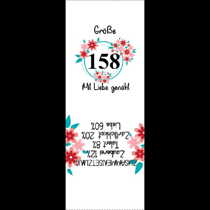 Mädchen Textillabel "BLUMEN" DE - Größe 74 - 9 Stck Set