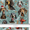 DOGS WZ. 3 / CHRISTMAS - Jersey wiskozowy