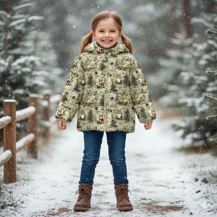 WINTER ANIMALS WZ.3- Welur tapicerski