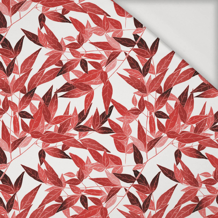 LEAVES pat. 7 (red) - Viscose jersey