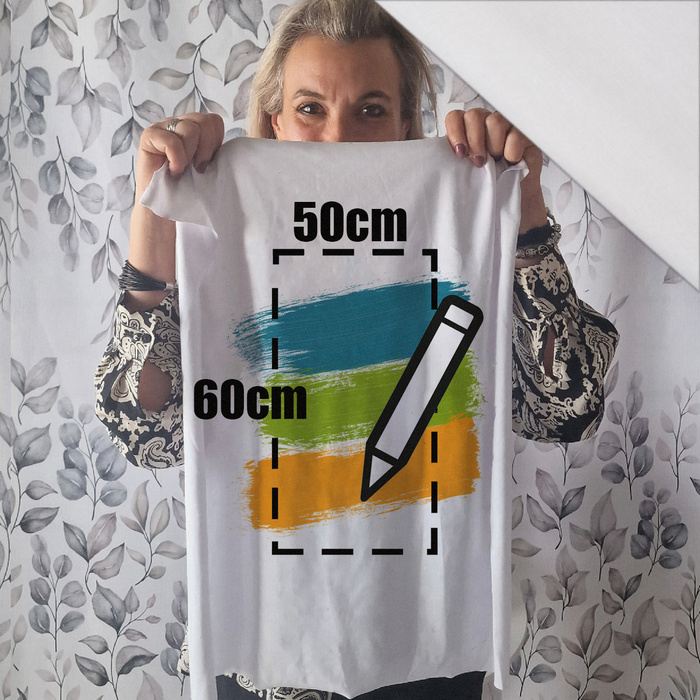 PANEL (60cm x 50cm) - Z WŁASNYM NADRUKIEM - single jersey