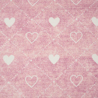 HEARTS AND RHOMBUSES / vinage look jeans (rose quartz) - looped knit fabric