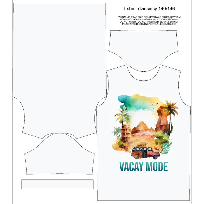 DĚTSKÉ TRIČKO - VACAY MODE - Sada šití (116/122)