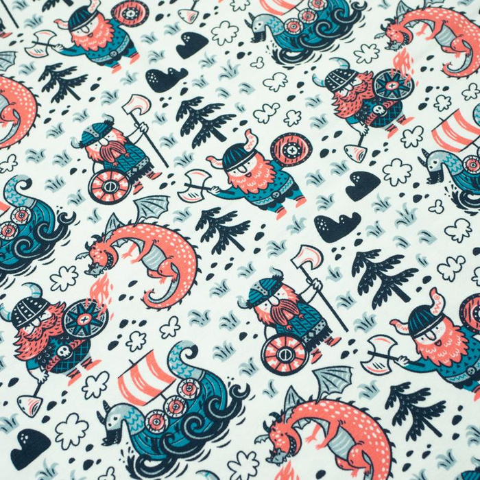 VIKINGOVÉ / bílý - úplet TE210