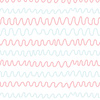 PASTEL DOODLES / mint - salmon pink (PASTEL SKY) - looped knit fabric