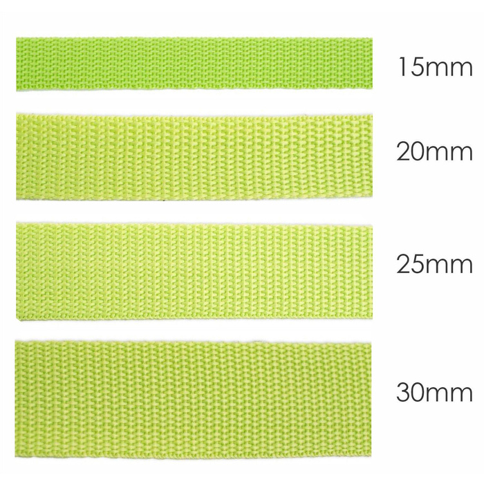 Webbing tape 25mm - lime