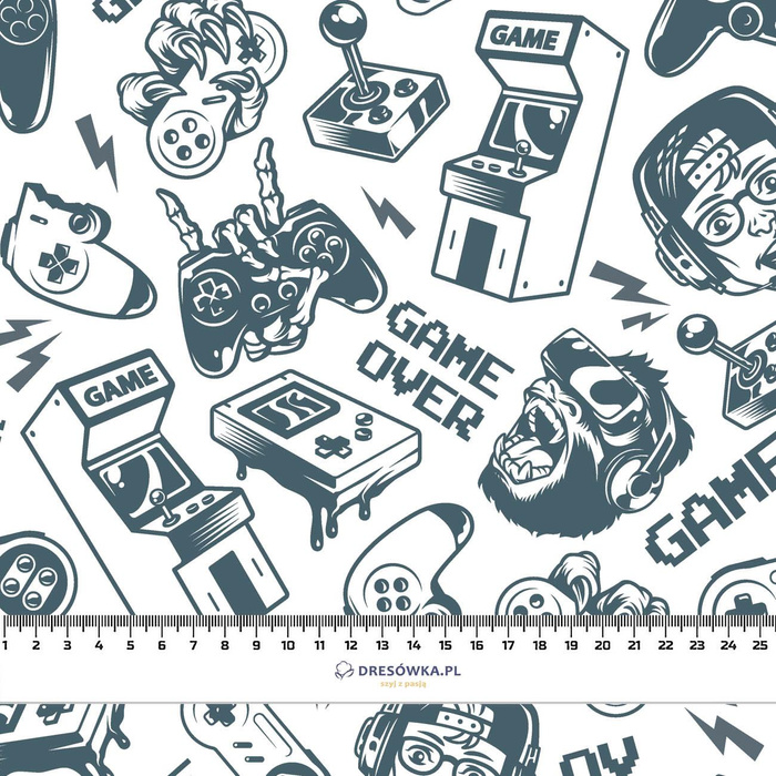 GAME OVER (retro) - Hydrofobowa dzianina drapana 