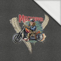 MECHOPPER / černy - Panel (75cm x 80cm) teplákovina s elastanem ITY