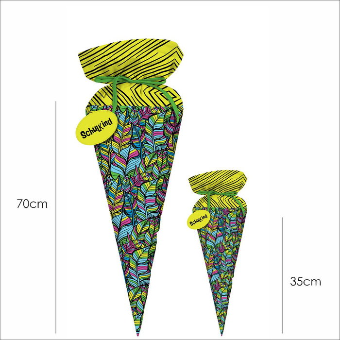 First Grade Candy Cone - NEON LEAVES - sewing set
