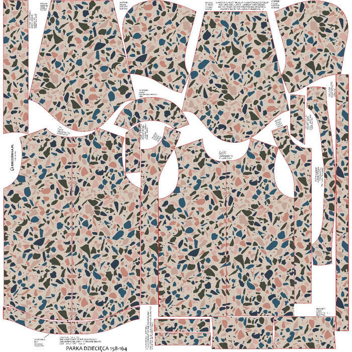 KIDS PARKA (ARIEL) - TERRAZZO PAT. 7 - softshell (146/152)