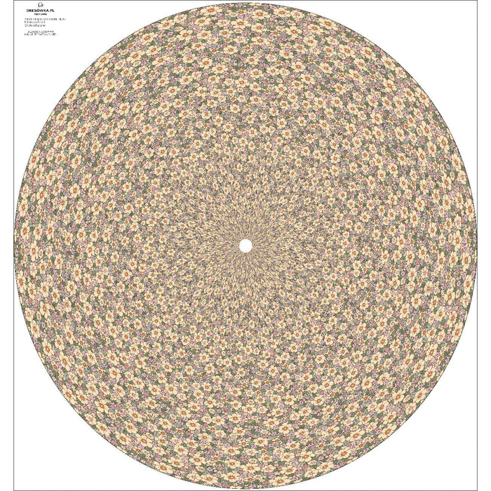 PASTEL FLOWERS PAT 2 - circle skirt panel D