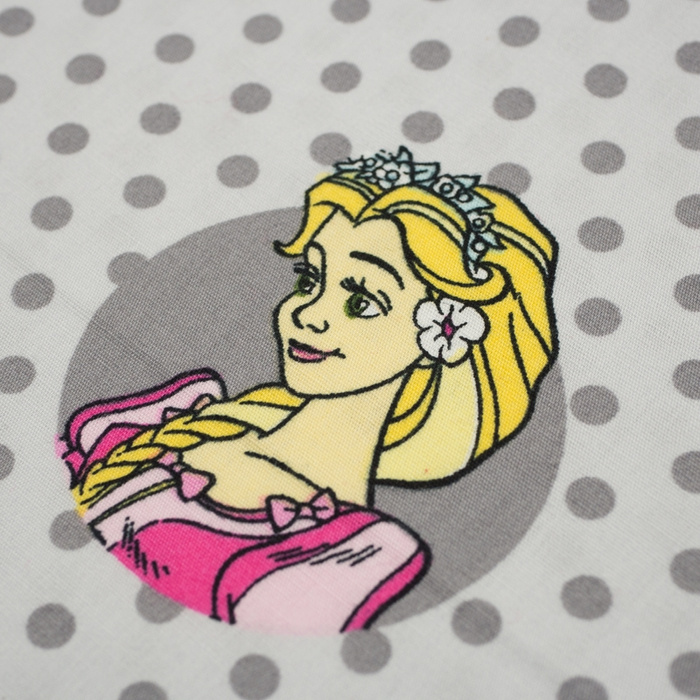 CINDERELLA DOTS / light grey - Cotton woven fabric