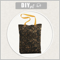 SHOPPER BAG - COFFEE BEANS - Waterproof woven fabric - sewing set