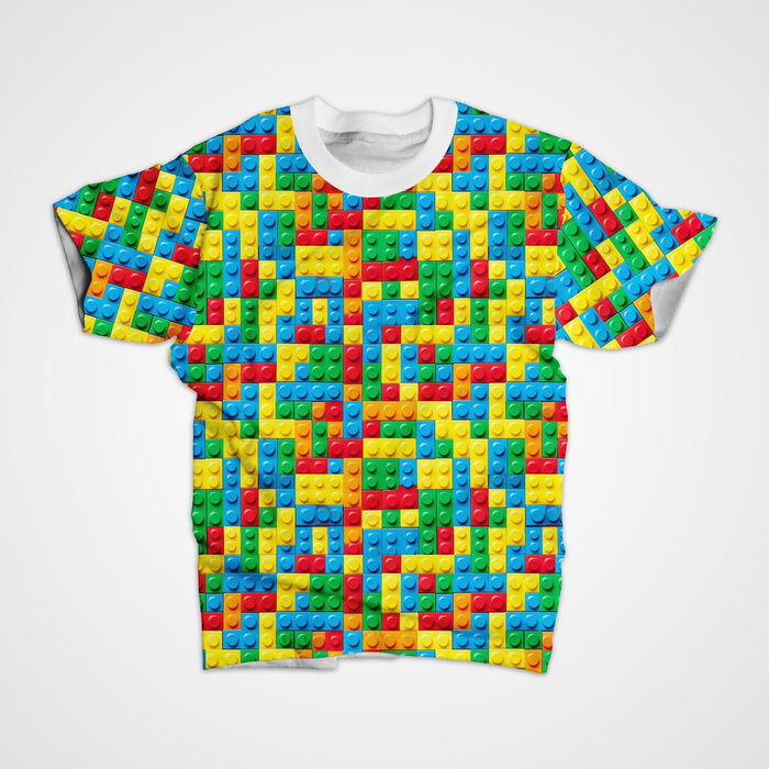 COLORFUL BLOCKS VZ. 1 - Jersey wiskozowy