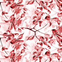 KWIATY JABŁONI wz. 1 (czerwony) - single jersey z elastanem