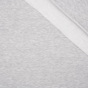 D-20 MELANGE LIGHT GRAY - thick brushed sweatshirt D300