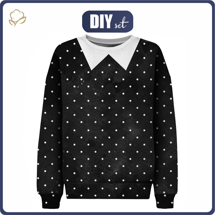 CHILDREN'S (NOE) SWEATSHIRT -  WEDNESDAY pat. 14 - sewing set (122/128)