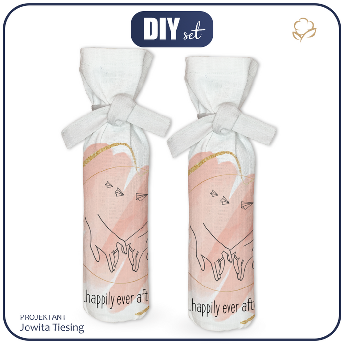 Weinflaschen-Überzug - HAPPILY EVER AFTER...- DIY set