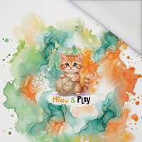 CUTE CAT - panel (60cm x 50cm) Waterproof woven fabric