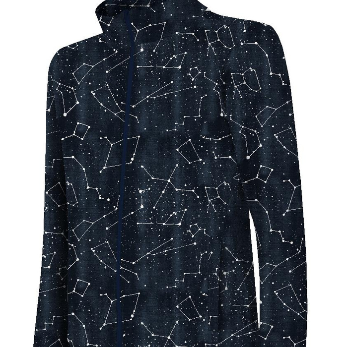 "MAX" CHILDREN'S TRAINING JACKET - CONSTELLATIONS pat. 2 (GALACTIC ANIMALS) / navy - Functional fabric (122/128)