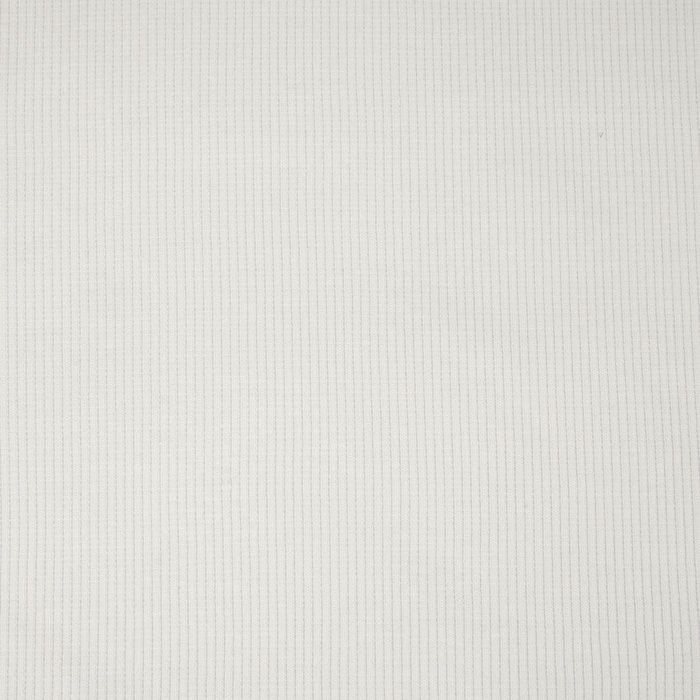Rib Jersey fabric Unicolour - WHITE (D-01)