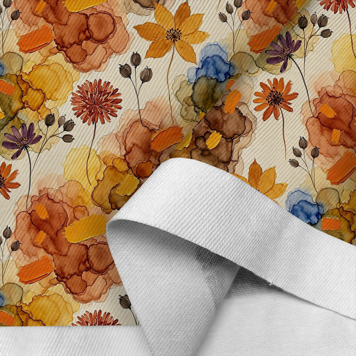AUTUMN FLOWERS WZ. 25 - Baumwoll Drillich