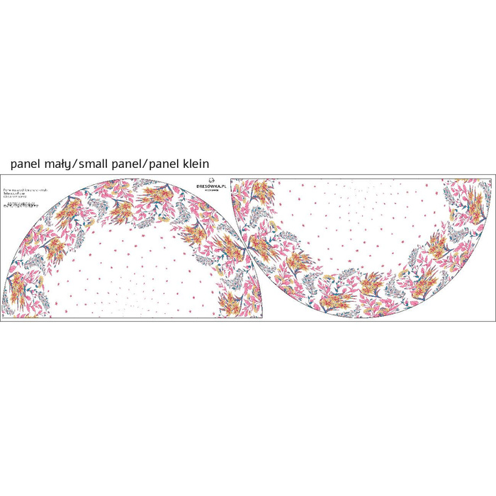  FLOWERS (pat. 7) / white - Tellerrock-Panel 