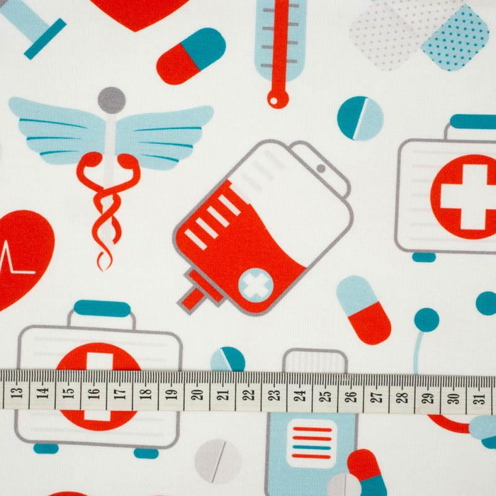 MEDICAL RESCUE (HOBBIES AND JOBS) - colorful / white - Viscose jersey