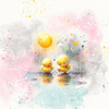 DUCKIE RAIN WZ. 3 - panel (60cm x 50cm) tkanina wodoodporna