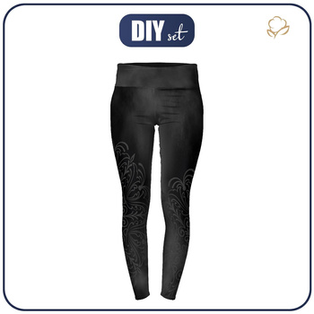 THERMO LEGGINSY DAMSKIE (GRETA) - MISTY MANDALA - zestaw do uszycia XS