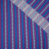 COLORFUL HEXAGONS / dark blue - POPLIN 100% cotton