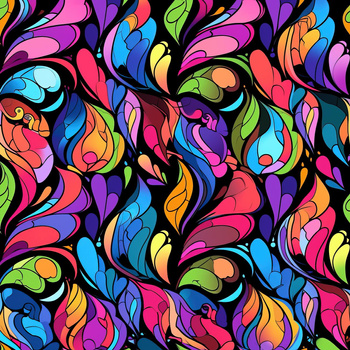 COLORFUL ABSTRACT - light brushed knitwear