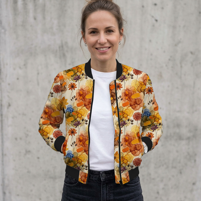 AUTUMN FLOWERS WZ. 25 - lycra 300g
