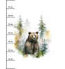 WATERCOLOR BEAR - panel (75cm x 80cm) tkanina bawełniana
