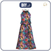 DRESS "DALIA" MAXI - BUTTERFLIES / STAINED GLASS - sewing set S-M
