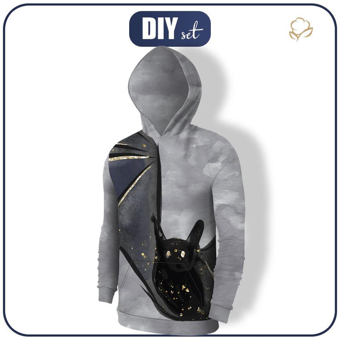 MEN’S HOODIE (COLORADO) - BAT / CAMOUFLAGE pat. 2 / grey - sewing set M