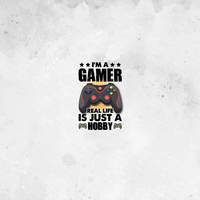 GAMER / biały - PANEL (60cm x 50cm) SINGLE JERSEY