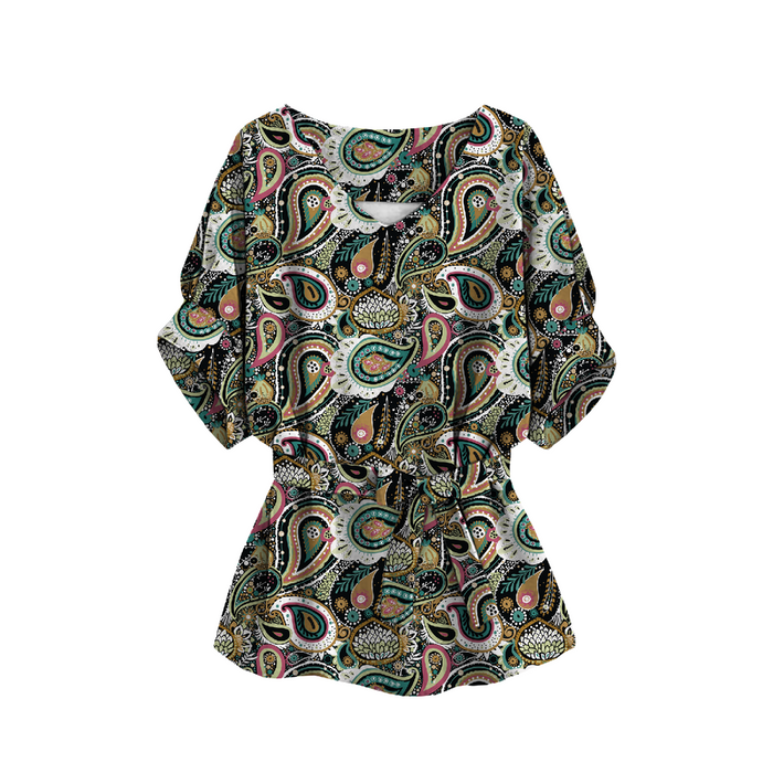 KIMONO BLOUSE - PAISLEY PAT. 4 - sewing set L-XL