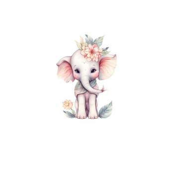 BABY ELEPHANT - Paneel (75cm x 80cm)