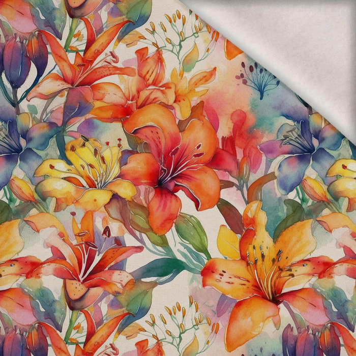 FLOWERS WZ.37 - brushed knitwear with elastane ITY