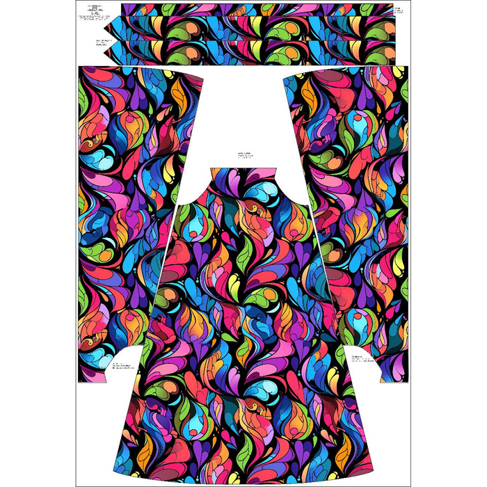 KLEID "DALIA" MAXI - COLORFUL ABSTRACT - Nähset 