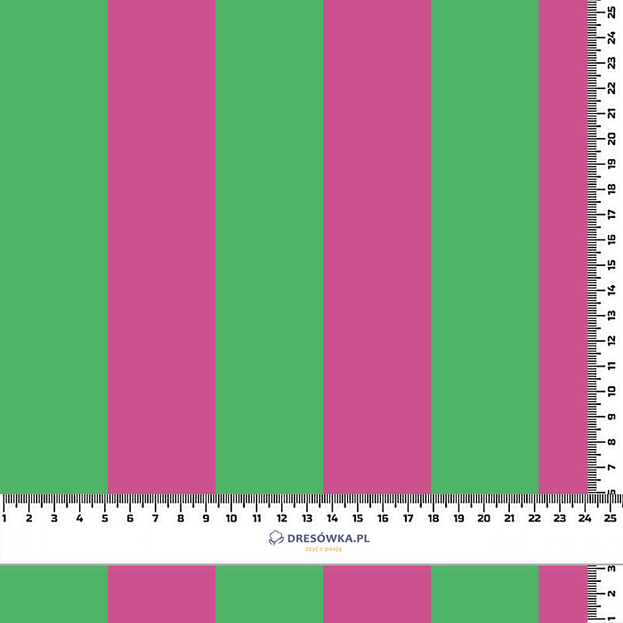 PINK-GREEN STRIPES - Len 100%