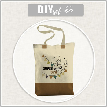 SHOPPER TASCHE - SUPER OPA / kraft - Baumwoll Webware - Nähset